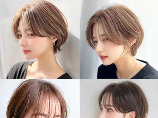 ショート 切りっぱなしボブ× 透明感カラー 原田のヘアスタイル