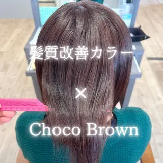 ミディアム カラー 大木 優香のヘアスタイル