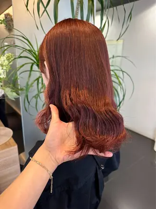 ミディアム カラー ブリーチなしWカラー 暖色カラー/mayuのヘアスタイル