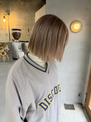 ショート カラー ボブ支持率NO1 🌈CHIKAのヘアスタイル