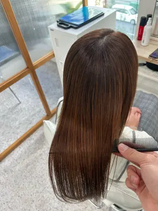 セミロング 髪質改善 メンズパーマゆうひのヘアスタイル