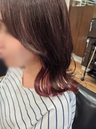 ミディアム カラー 関口 友菜のヘアスタイル