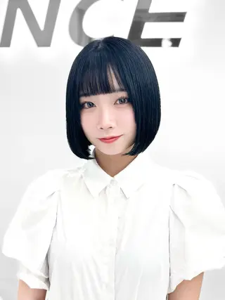 ショート カラー ヘアアレンジ 縮毛矯正🤍 盛れるボブ/ひかりのヘアスタイル