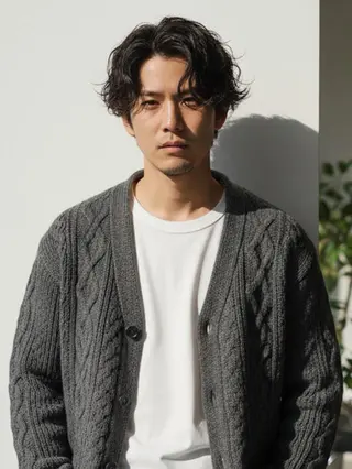 メンズ 髪質改善/艶感カラー 田中 陵のヘアスタイル