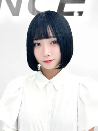 ショート カラー ヘアアレンジ 縮毛矯正🤍 盛れるボブ/ひかりのヘアスタイル