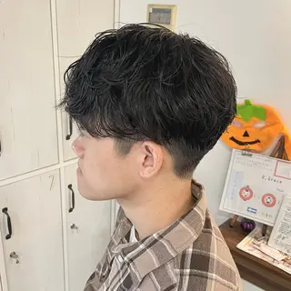パーマ メンズ 川原 飛奈のヘアスタイル
