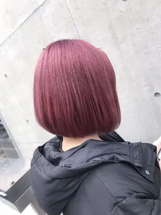 ミディアム カラー ヘアアレンジ 韓国レイヤーカット/ 儚げカラーチナツのヘアスタイル