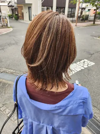 ミディアム 永島 妹のヘアスタイル