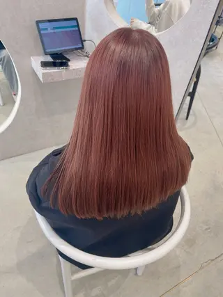 セミロング カラー 福島 果音のヘアスタイル