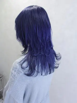 ミディアム カラー ヘアアレンジ lani ブリーチ /ダブルカラーのヘアスタイル