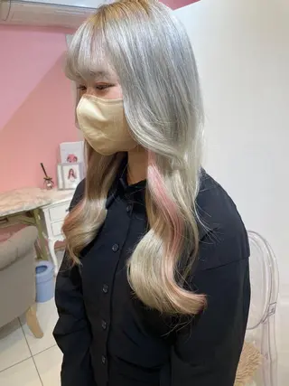 ロング マリカ🦋韓国 ハイトーン/エクステのヘアスタイル