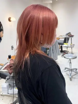 ミディアム カラー 🌓ウルフ/ショート /ハイトーン/大夢のヘアスタイル
