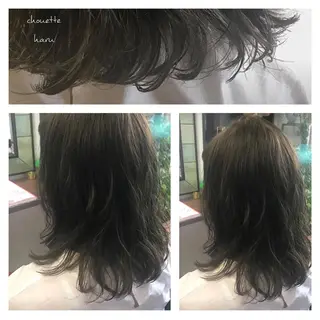 ミディアム カラー パーマ サダハルカ |chouetteのヘアスタイル
