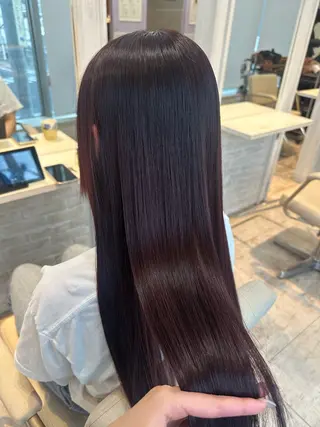 ロング カラー 重松 美結のヘアスタイル
