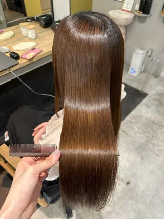 ロング パーマ hubhair レイヤー/透明感のヘアスタイル