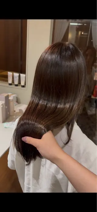 セミロング カラー 透明感カラー/名古屋 /栄/木下奈々望のヘアスタイル
