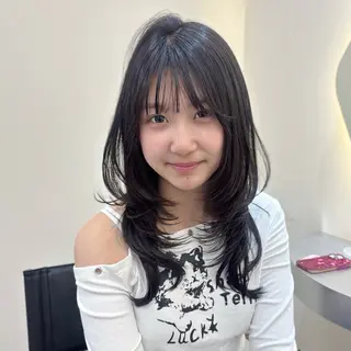 セミロング fuyuna レイヤーカット🖤のヘアスタイル