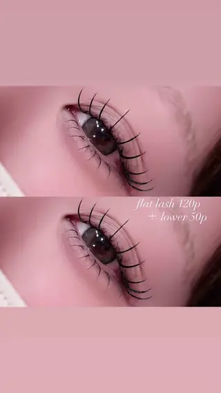 マツエク・マツパ 🎀束感/上下エク/ 𝙍𝙐𝘼 🎀のマツエク・マツパデザイン