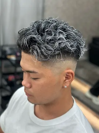 カラー パーマ メンズ メッシュパーマ支持率 ◎大宮/隼也のヘアスタイル