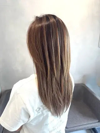セミロング カラー 清水 洋孝のヘアスタイル