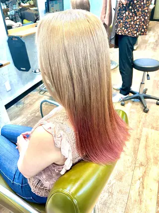 セミロング カラー 松井 敬太郎のヘアスタイル
