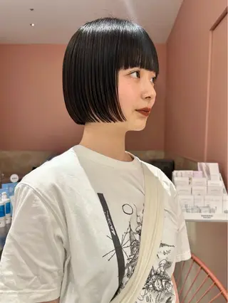 ショート 👔ボブ﹨髪質改善 ストレート🩳ももかのヘアスタイル