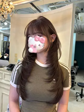 ロング カラー 韓国レイヤー/ダブル カラー/フウカ🤍のヘアスタイル