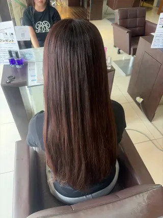ロング うる艶ピンクカラー 🎀スパ みき🎀のヘアスタイル