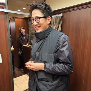 ショート パーマ メンズ 栗原 周太郎のヘアスタイル