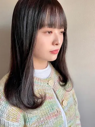 セミロング moanin モーニンのヘアスタイル