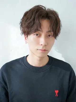 ショート メンズ 深井 龍生のヘアスタイル