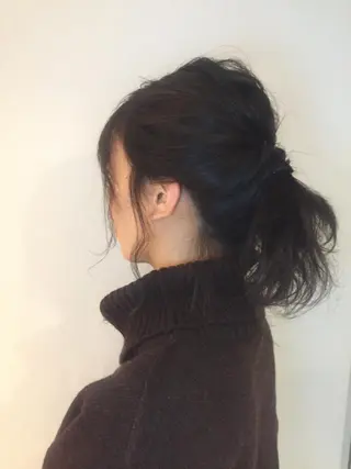 セミロング ヘアアレンジ 稲田 結衣夏のヘアスタイル