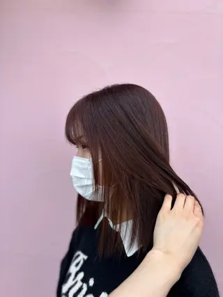 セミロング カラー 透明感カラー/ レイヤー/ユウユのヘアスタイル
