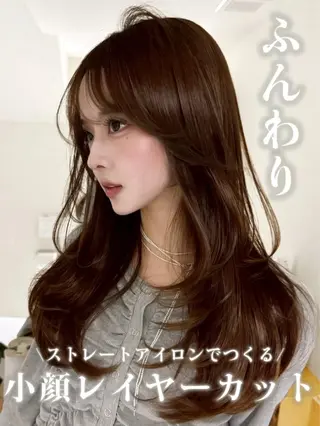 セミロング 鈴木 菜々映のヘアスタイル