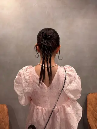 セミロング nanoha¦銀座¦ 推し活ヘアアレンジのヘアスタイル