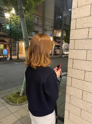 セミロング カラー 韓国好き🇰🇷 美容師MIKUのヘアスタイル