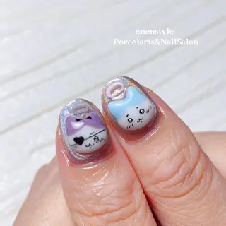 ミディアム ネイル 🐾enen style 🐾のネイルデザイン