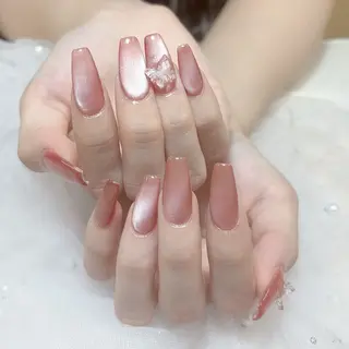 ネイル 🎀kira 長さだし💗モチ最高のネイルデザイン
