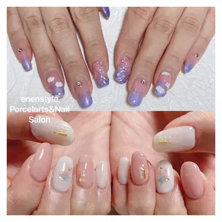 ミディアム ネイル 🐾enen style 🐾のネイルデザイン