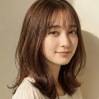 ミディアム カラー 飯田 智也のヘアスタイル