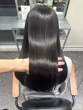 ロング カラー パーマ 髪質改善⭐️縮毛矯正 中野⭐️Rinaのヘアスタイル