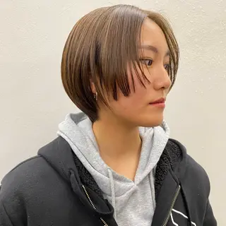 ショート カラー 似合わせレイヤー/ ケアパーマ/高倉のヘアスタイル