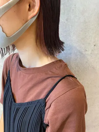 ミディアム カラー 外国人対応 佐久間のヘアスタイル
