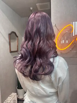 ロング カラー ヘアアレンジ iona/ハイトーン /ネイルのネイルデザイン