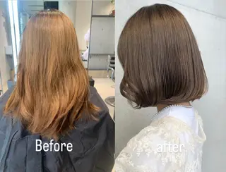 ショート カラー 透明感カラー✂︎ /縮毛矯正/YUKAのヘアスタイル
