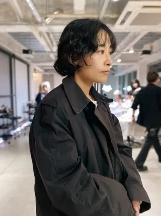 ミディアム パーマ KOOKI スティードトーキョーのヘアスタイル