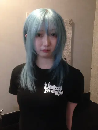 ロング カラー ハイトーン職人 ♡推しカラー♡カイトのヘアスタイル