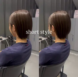 ショート 🐈‍⬛JUMI /透明感カラー/🩶のヘアスタイル