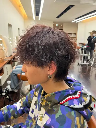 パーマ メンズ 三好 汰一のヘアスタイル