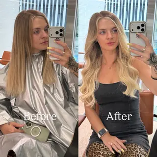ロング シールエクステ特化 ハイトーン、NANAのヘアスタイル
